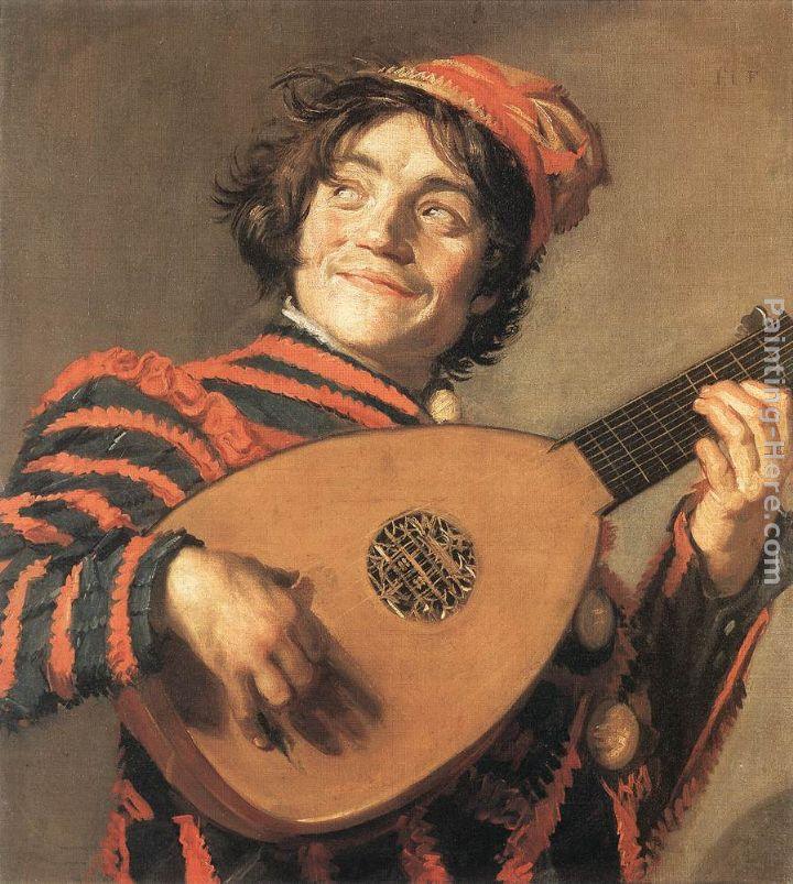 Frans Hals Buffoon Playing a Lute